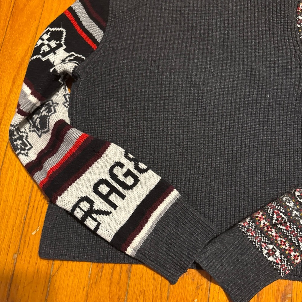 Rag & Bone Small Gray Patterned Sweater - image 8